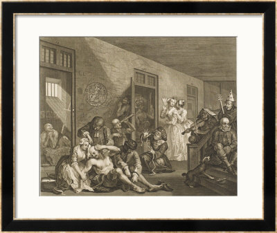 Scene In Bedlam Asylum by William Hogarth Pricing Limited Edition Print image