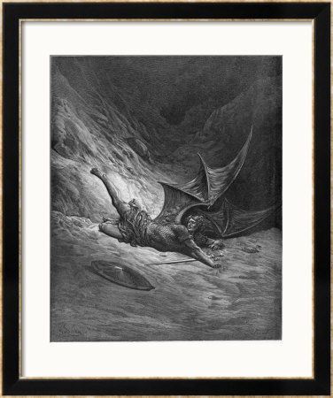 Satan Shown As The Fallen Angel After Having Been Smitten By Michael by Piaud Pricing Limited Edition Print image