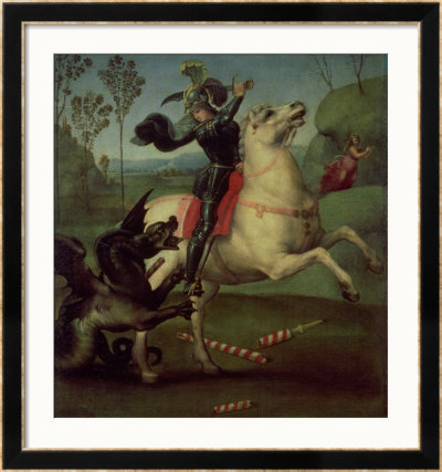 St. George Struggling With The Dragon, Circa 1505 by Raphael Pricing Limited Edition Print image
