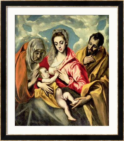 Virgin And Child With Ss. Anne And Joseph, 1587-96 by El Greco Pricing Limited Edition Print image