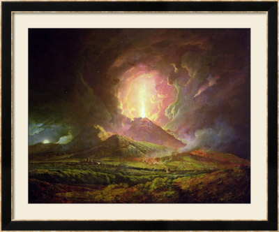 An Eruption Of Vesuvius, Seen From Portici, Circa 1774-6 by Joseph Wright Of Derby Pricing Limited Edition Print image