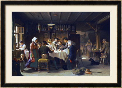 A Game Of Dice, 1873 by Max Kaltenmoser Pricing Limited Edition Print image