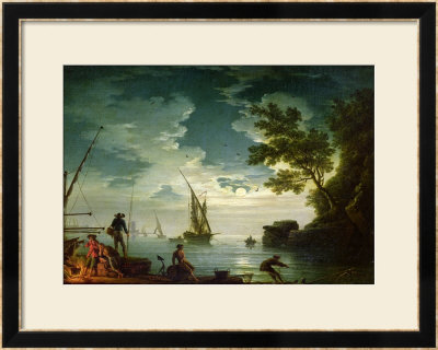 Seascape, Moonlight, 1772 by Claude Joseph Vernet Pricing Limited Edition Print image