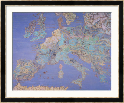 Map Of Sixteenth Century Europe, From The Sala Del Mappamondo Circa 1574-5 by Giovanni De' Vecchi Pricing Limited Edition Print image