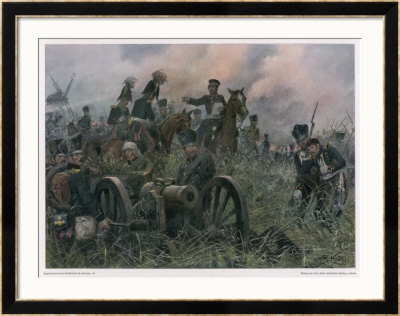 Gneisenau At The Battle Of Ligny Where Napoleon Defeats Blucher's Prussians by R Knoetel Pricing Limited Edition Print image