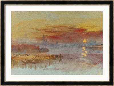 Sunset On Rouen by William Turner Pricing Limited Edition Print image
