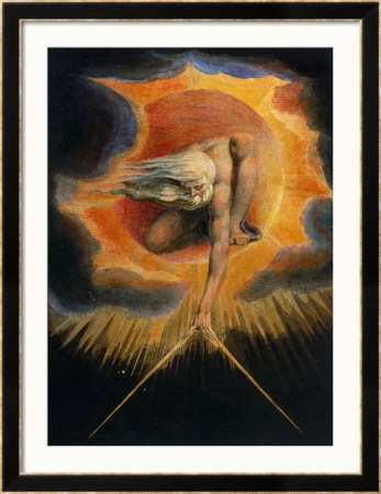 The Ancient Of Days, 1794, Relief Etching With Watercolor by William Blake Pricing Limited Edition Print image