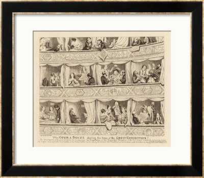 Crystal Palace, Parties Visiting The Opera Live In Their Boxes by George Cruikshank Pricing Limited Edition Print image