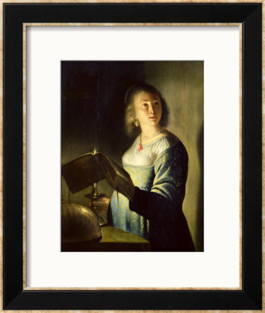 Young Woman With A Candle by Isaac De Jouderville Pricing Limited Edition Print image