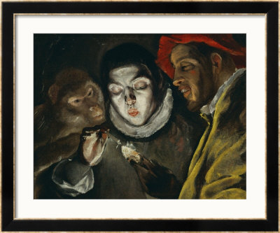 Fabula, Around 1600, A Boy Lights A Candle, As A Monkey And A Bearded Figure Watch by El Greco Pricing Limited Edition Print image