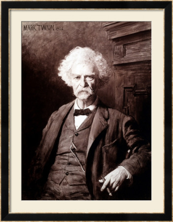 Portrait Of Mark Twain, The Gallery Of Modern Art, Pitti Palace, Florence by Edoardo Gelli Pricing Limited Edition Print image