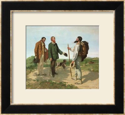 La Rencontre Or Bonjour Monsieur Courbet, 1854 by Gustave Courbet Pricing Limited Edition Print image