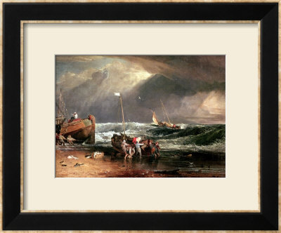 The Iveagh Seapiece, Or Coast Scene Of Fisherman Hauling A Boat Ashore by William Turner Pricing Limited Edition Print image