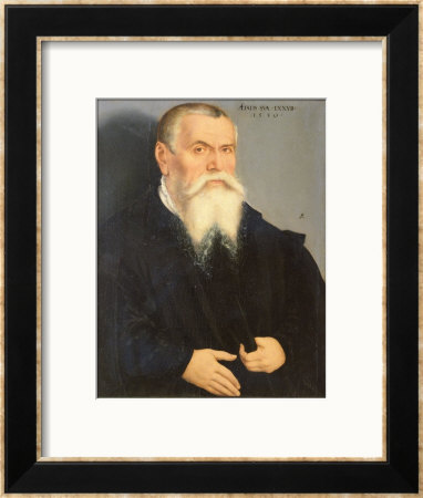 Portrait Of Lucas Cranach The Elder, 1550 by Lucas Cranach The Younger Pricing Limited Edition Print image