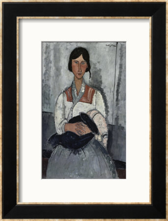Gypsy Woman With Baby by Amedeo Modigliani Pricing Limited Edition Print image