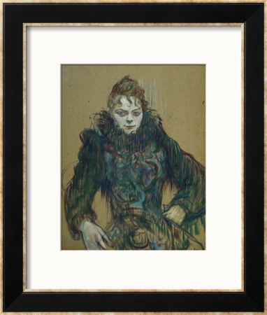 Woman With Black Feather Boa, 1892 by Henri De Toulouse-Lautrec Pricing Limited Edition Print image