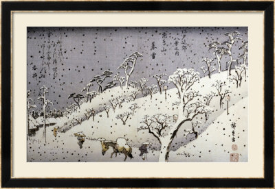 Evening Snow At Asuka Hill by Ando Hiroshige Pricing Limited Edition Print image