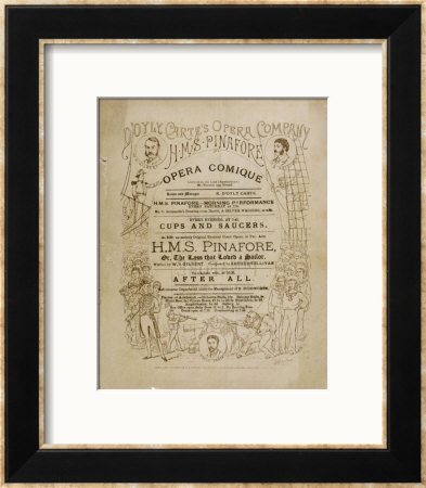 Cover Of The Programme For The Original Production Of Pinafore By Gilbert And Sullivan by Programme Pricing Limited Edition Print image