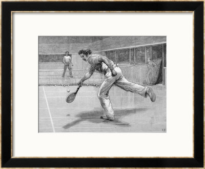 Lyttleton And C Saunders Play Real Tennis At New Prince's Club In Knightsbridge Lond by C.J. Staniland Pricing Limited Edition Print image