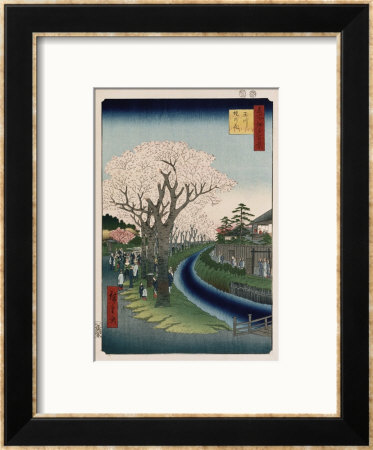 Cherry Blossoms, Tama River Embankment by Ando Hiroshige Pricing Limited Edition Print image