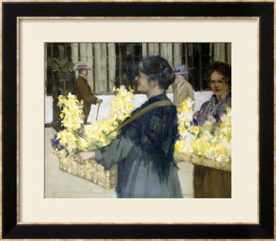 The Flowersellers, Argyle Street, Glasgow, 1915 by John Smellie Pricing Limited Edition Print image