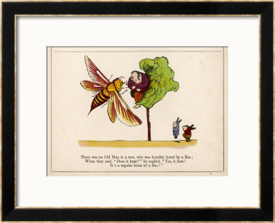 There Was An Old Man In A Tree Who Was Horribly Bored By A Bee by Edward Lear Pricing Limited Edition Print image
