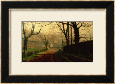 Autumn Sunshine, Stapleton Park Near Pontefract by John Atkinson Grimshaw Pricing Limited Edition Print image