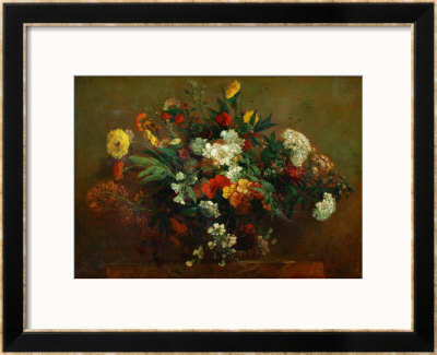 Bright Yellow Flowers By An Old Ornate Object by Eugene Delacroix Pricing Limited Edition Print image