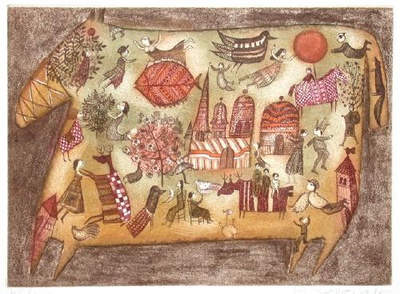 La Vie Au Village by Francoise Deberdt Pricing Limited Edition Print image