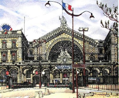 La Gare De L'est by Kojiro Akagi Pricing Limited Edition Print image