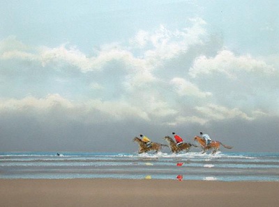 Premier Galop A Deauville by Pierre Doutreleau Pricing Limited Edition Print image