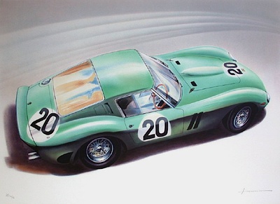 Ferrari 250 Gto - 1 by Jean Hirlimann Pricing Limited Edition Print image