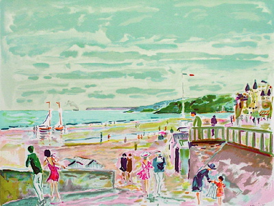 La Plage D'houlgate by Jean Claude Picot Pricing Limited Edition Print image