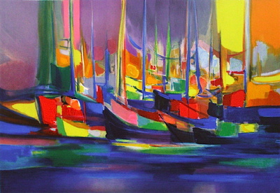 Retour De Peche by Marcel Mouly Pricing Limited Edition Print image
