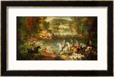 Hunting At The Saint-Jean Pond In The Forest Of Compiegne, Before 1734 by Jean-Baptiste Oudry Pricing Limited Edition Print image