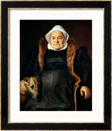 Portrait Of An Elderly Woman Or, The Falconer's Wife, 1558 by Frans Floris Pricing Limited Edition Print image
