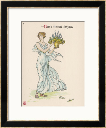 Heres Flowers For You! by Walter Crane Pricing Limited Edition Print image