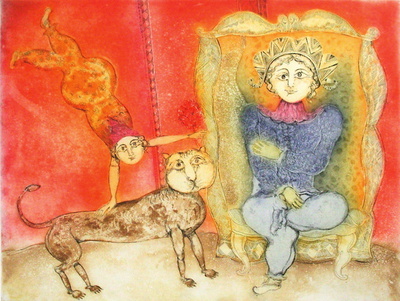 Le Tigre Et L'equiiibriste by Sakti Burman Pricing Limited Edition Print image
