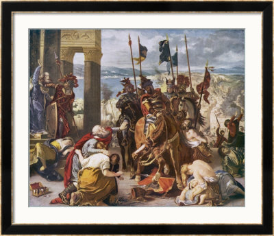 Fifth Crusade: The Crusaders Under Baudouin Take Constantinople by Eugene Delacroix Pricing Limited Edition Print image