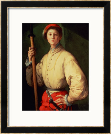 Portrait Of A Halberdier (Possibly Francesco Guardi) Circa 1528-30 by Jacopo Da Carucci Pontormo Pricing Limited Edition Print image