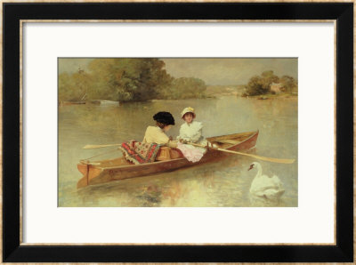 Boating On The Seine, 1875-76 by Ferdinand Heilbuth Pricing Limited Edition Print image