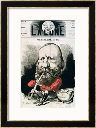 Cover Illustration Of La Lune Magazine Featuring Giuseppe Garibaldi, September 1867 by André Gill Pricing Limited Edition Print image