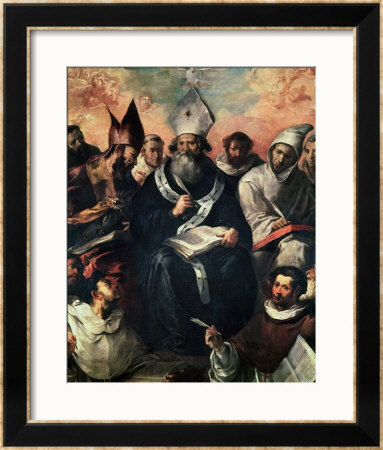 St. Basil Dictating His Doctrine by Francisco Herrera Pricing Limited Edition Print image