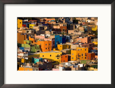 Steep Hill With Colorful Houses, Guanajuato, Mexico by Julie Eggers Pricing Limited Edition Print image