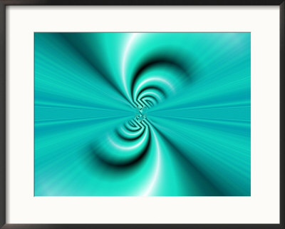 Abstract Fractal Pattern In Turquoise by Albert Klein Pricing Limited Edition Print image