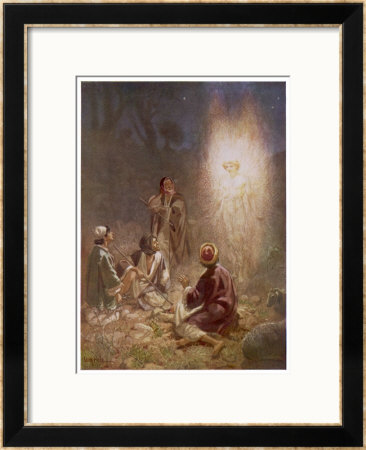 The Angel Of The Lord Announces The Arrival Of Jesus To The Shepherds by William Hole Pricing Limited Edition Print image