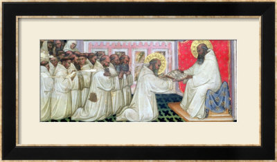 St. Benedict Hands Over The Rule Of The New Order To The Monks Of Monte Cassino by Turino Vanni Pricing Limited Edition Print image