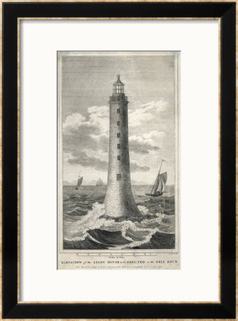 Proposed Elevation Of Bell Rock Lighthouse With Scale by B. Scott Pricing Limited Edition Print image