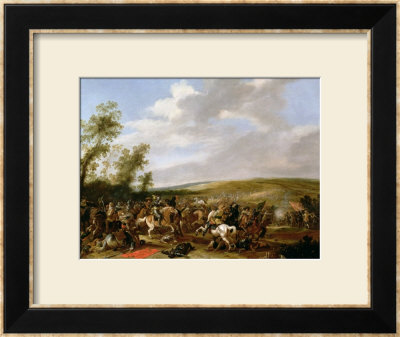 Battle Scene At Lutzen Between King Gustavus Adolfus Of Sweden And The Troops Of Wallenstein, 1632 by Palamedes Palamedesz Pricing Limited Edition Print image