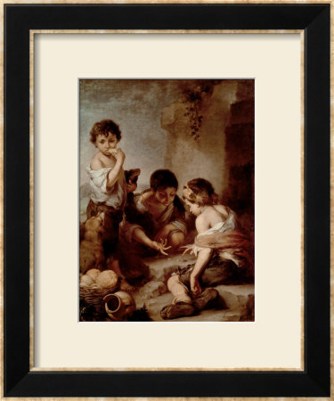 Boys Playing Dice, Circa 1670-75 by Bartolome Esteban Murillo Pricing Limited Edition Print image